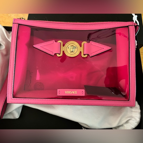 OPEN TO OFFERS!! VERSACE TRANSPARENT CLUTCH!!! - Picture 1 of 5